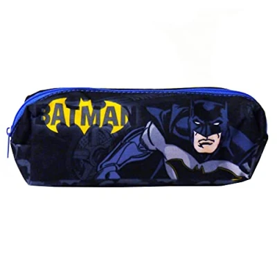 Image of Batman &amp; Joker Children&#039;s Character Square Rectangular Barrel Zipped Pencil Case
