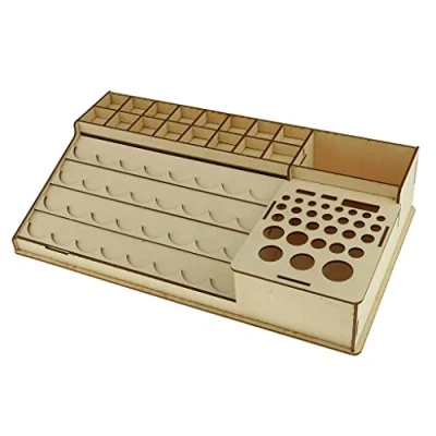 Image of Sharplace Wooden Epoxy Tools Storage Stand Holder Bottle for Hobbies #4
