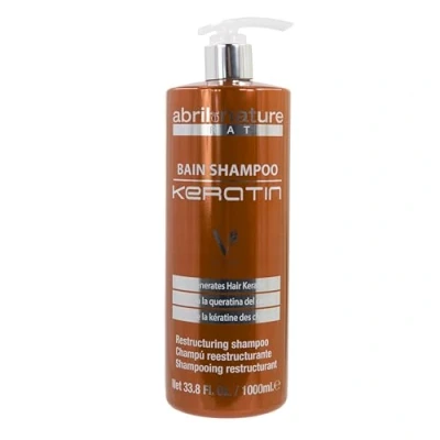 Image of abril et nature Professional Hairdressing Shampoo Keratin Repairs and Restructures For Dull Natural Hair Ultra Fast Action Strengthening Treatment with 250 ml