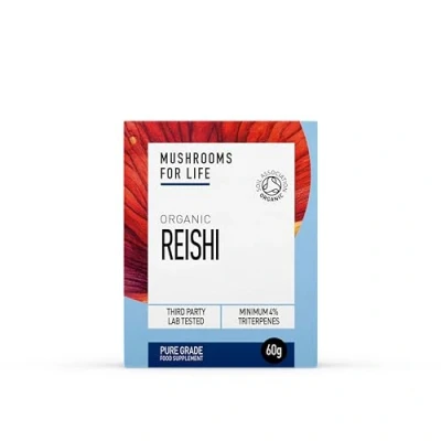 Image of Organic Reishi Supplement Mushroom Superfood Complex Pure Grade Extracts, No Binders (Powder 60g) (60g powder)