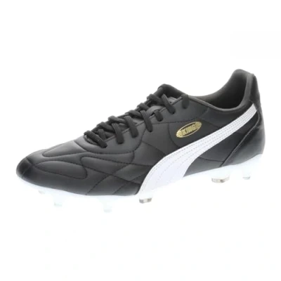 Image of PUMA Unisex King TOP MXSG Soccer Shoe, Black White Gold, 12 UK