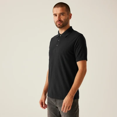 Image of Regatta Professional Mens Pro 65/35 Short Sleeve Polo t Shirt Base Layer Black