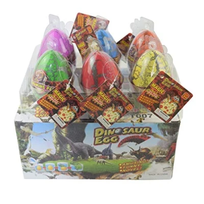 Image of Wenosda Dino Dinosaur Dragon Eggs Hatching Growing Toy Large Size (6pcs, Colorful Crack)