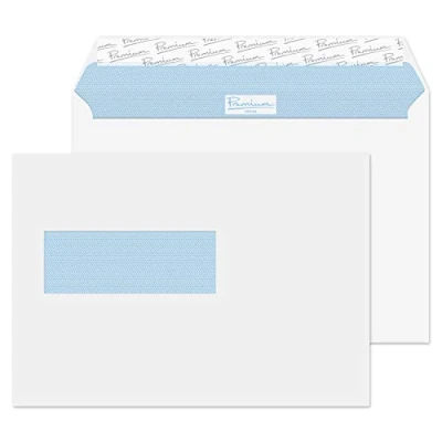 Image of Blake Office C5 162 x 229 mm 120 GSM Dutch Window Wallet Envelopes (34266NL) Ultra White Wove Pack of 500