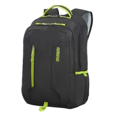 Image of American Tourister Urban Groove 15.6 Inch Laptop Backpack, 47 cm, 27 Litre, Black (Black/Lime Green)