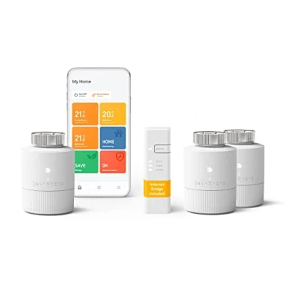 Image of tado BASIC Smart Radiator Thermostat WiFi Starter Kit V3+ 3x Valve, Digital Heating Control Via App, Easy Installation, Save Energy Works With Alexa, Apple Siri, And Google