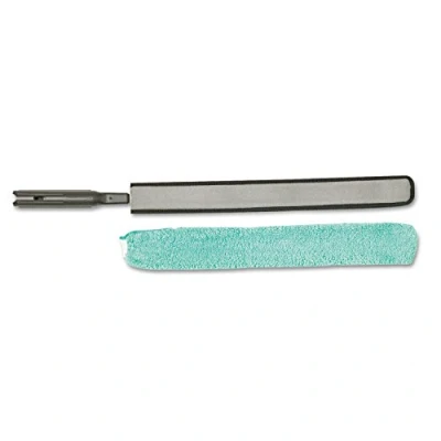 Image of Rubbermaid Commercial Products FGQ85000BK00, HYGEN Quick Connect Flexible Dusting Wand with Microfiber Sleeve Black