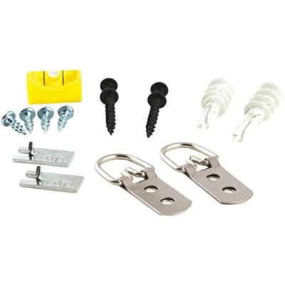Image of Hangman Products Heavy Duty D Ring Hanging Kit, Other, Multicoloured, 1.7x9.52x13.97 cm