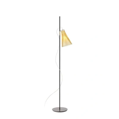 Image of Kartell K Lux Floor Lamp Black/Straw Yellow