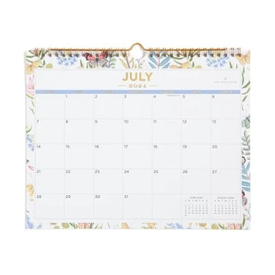 Image of Blue Sky Day Designer for 2024 2025 Academic Year Monthly Wall Calendar, 11&#039; x 8.75&#039;, Wirebound, Flutter (136694 A25)