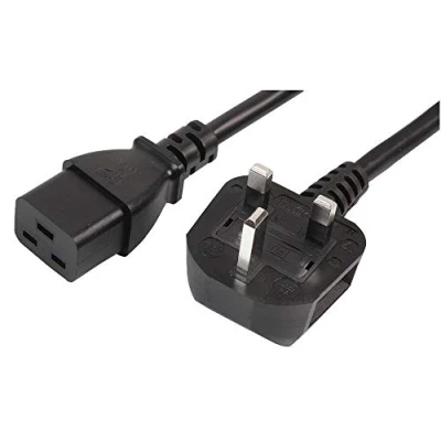 Image of Pro Elec PEL01180 UK Plug to IEC C19 Power Lead, 16A, 5 m, Black