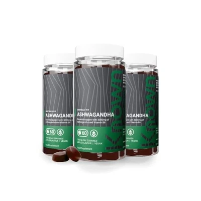 Image of Ashwagandha Gummies 3000MG High Strength by Known Nutrition with Vitamin B6 180 Two a Day Natural Botanical Extract Apple Flavour (3)