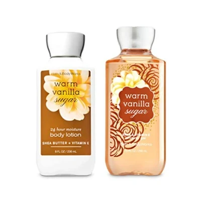 Image of Bath &amp; Body Works WARM VANILLA SUGAR Lotion 236 mL + Shower Gel 2PC Bundle