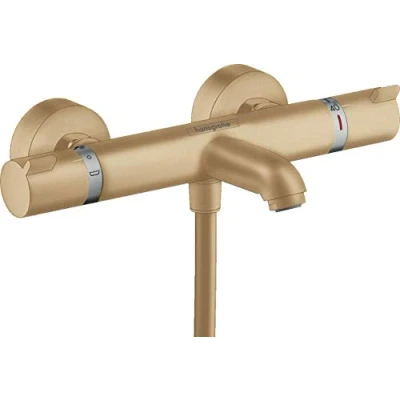 Image of Hansgrohe Ecostat Thermostatic Bath Mixer Comfort For Exposed Installation, Brushed Bronze, 13114140