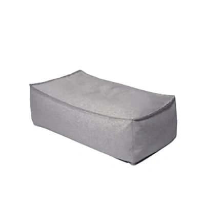 Image of Beach Chair Bean Bag Chairs Cover For Adults Cotton Linen Outdoor Waterproof Lounger Without Filler Garden Pool Side Sofa Bed Pouf Salon ( Color : Stool light grey , Size Empty