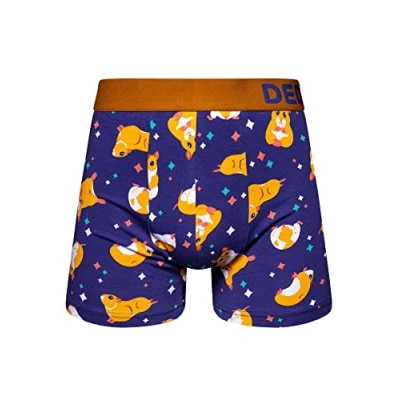 Image of Dedoles Men&#039;s &amp; Boys&#039; Boxers Underwear Boxer Shorts Cotton Trunks Funny Designs Astronaut Hamster Games Books Gift for Him, Design: Hammy Hamster, Colour: Multicolour, Size: XL