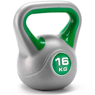 Image of York Fitness Vinyl Kettlebell, Green, 16kg