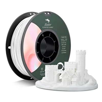 Image of Creality 3D PLA Filament 1.75mm 1KG Spool for Printer Dimensional Accuracy +/ 0.02mm, Printing Printers White