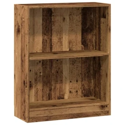 Image of vidaXL Bookcase Bookshelf Old Wood Engineered Book Rack Storage Cabinet 60x24x76 cm for Living Room/Bedroom/Hallway
