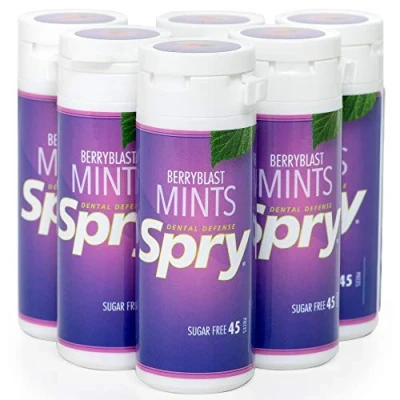 Image of Xylitol Spry Berryblast 45 Mints (Pack of 6, Total 270 Mints)