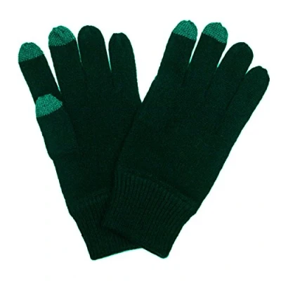 Image of 100% Cashmere Mens Touch Screen Gloves, Etouch, Itouch for ipad, iphone, Blackberry, Samsung or any other touchscreen smart device, Green