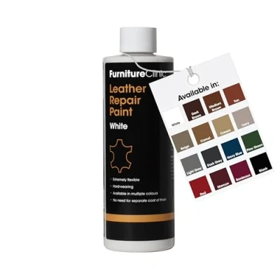 Image of Furniture Clinic Leather Repair Paint &amp; Dye Self Seal Colourant for Quick and Easy Suitable Sofas, Car Seat, Shoes, Handbag, More Ivory, 250ml