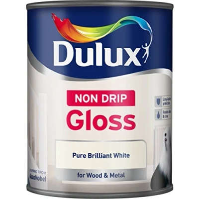 Image of Dulux Non Drip Gloss 750ml Pure Brilliant White