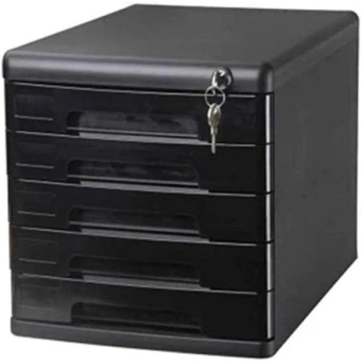 Image of ELzEy Filing Cabinet Office Desktop 5 Drawers 36.1 * 27.1 26(cm) File Storage Box Lockable Bookcase