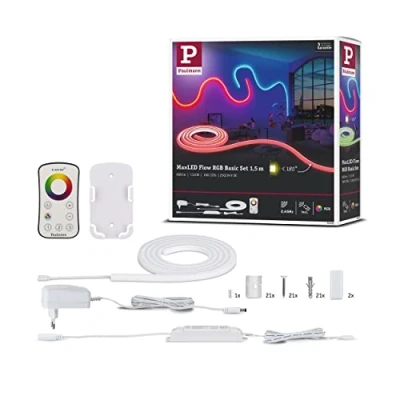 Image of Paulmann 70965 MaxLED Flow Strip 13.5 Watt LED Base Set Dimmable 1.5 m RGB White Plastic