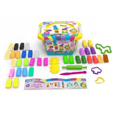 Image of Trolls and Creatures Box, Lovin Modeling Set with Colour Dough, Craft Kits for Kids Arts Crafts Dough Modelling Sculpting Playdough Ideal Creative Activity Kit