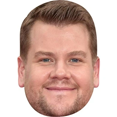 Image of FoxyPrinting James Corden Tv Stars Celebrity Cardboard Party Face Mask Fancy Dress