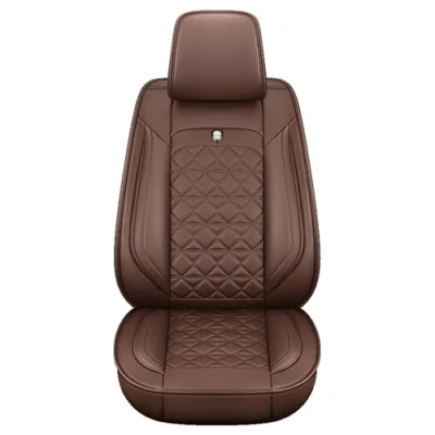 Image of Congxy Universal Car Seat Covers waterproof leather Full Set, To Fit Most Cars, Side Airbag Compatible, Coffee Standard