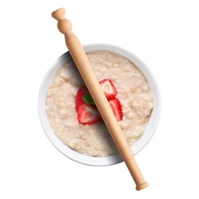 Image of Muldale Spurtle Porridge Stirrer 29.5cm Wooden Spoon Traditional Scottish Oatmeal Gifts Natural Sustainable Beechwood