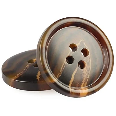 Image of Anjing Resin Button 4 Holes Suit Buttons Classic Basic Assorted Sizes Pack of 10