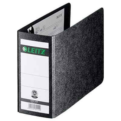 Image of Leitz 10780000 Folder 180 A6 Landscape Cardboard Black