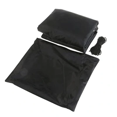Image of UNDGZ Garden Furniture Covers, Cover Waterproof Dustproof For Rattan Table Chair Sofa Patio Protective Multiple Sizes (Color : Nero, Specification 80x80x80cm)