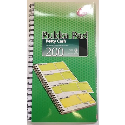 Image of PACK OF 5 PUKKA PADS NCR DUPLICATE PETTY CASH BOOK. 4 SLIPS PER PAGE. NO CARBON REQUIRED. SPIRAL BOUND PET11/2/200