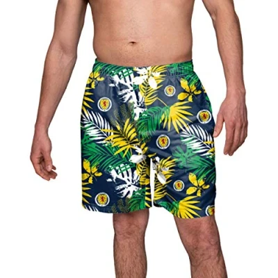 Image of FOCO Official Scotland SFA Football Tropical Beach Shorts Extra Large