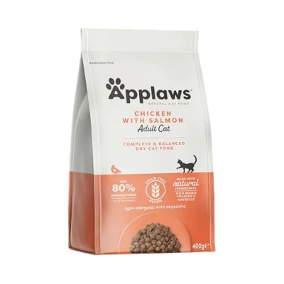 Image of Applaws Complete and Grain Free Adult Dry Cat Food, Chicken with Salmon 1 x 400g Bag