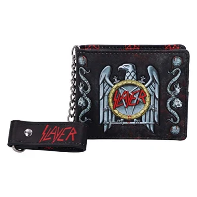 Image of Nemesis Now Officially Licensed Slayer Eagle Logo Embossed Wallet Purse, Black, 11cm