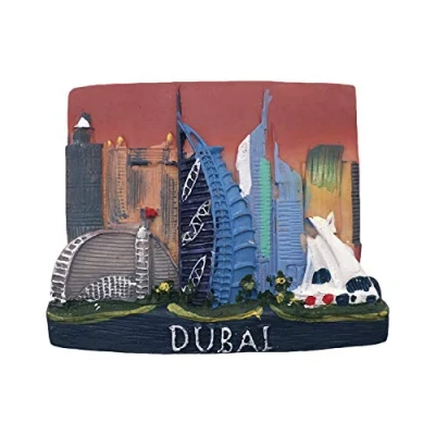 Image of 3D Dubai Refrigerator Magnet Tourist Souvenirs Resin Magnetic Stickers Fridge Home &amp; Kitchen Decoration from China