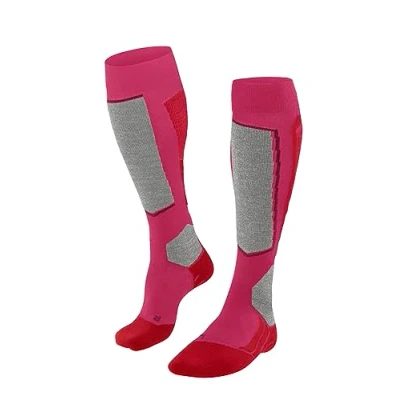 Image of FALKE Women&#039;s SK2 Intermediate Vegan W KH Lyocell Functional Yarn Warm Thick 1 Pair Skiing Socks, Red (Rose 8680), 5.5 6.5