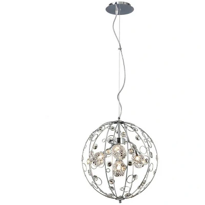 Image of Sorrento Pendant Ball 3 Light G9 Polished Chrome/Crystal