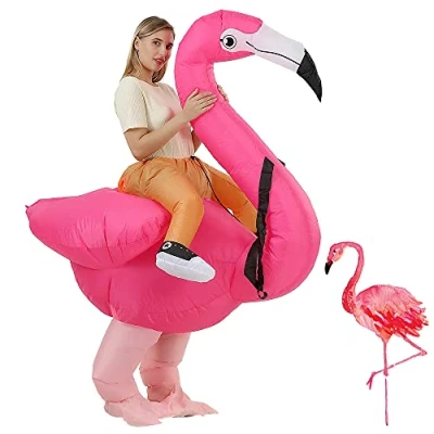 Image of JASHKE Flamingo Fancy Dress for Adults,Inflatable Costume,Blow up Costumes Adult,Inflatable Halloween