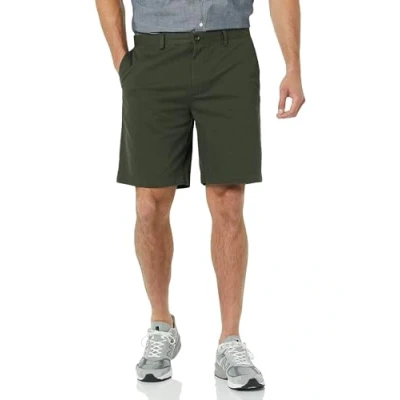 Image of Amazon Essentials Men&#039;s Slim Fit 9 Inch Chino Shorts, Olive, 30W