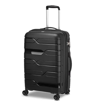 Image of MODO by Roncato MD1 Expandable Trolley Medium Hard with TSA, Black, Medio, Shell case Centre Section and Rotating Wheels