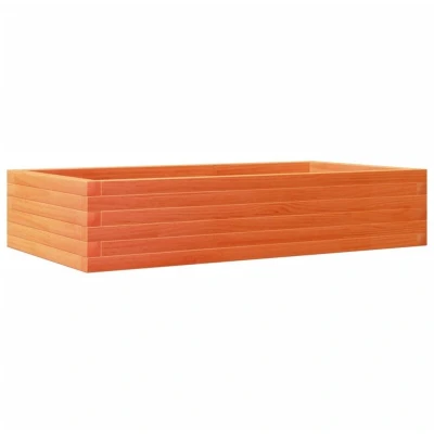 Image of vidaXL Garden Planter Wax Brown 110x60x23 cm Solid Wood Pine