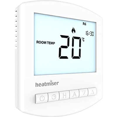 Image of Heatmiser Slimline RF V3 Wireless Programmable Thermostat For Use With Switch Receiver or UH8 Wiring Centre (Not Included)