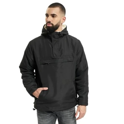 Image of Brandit Sherpa Windbreaker, Men&#039;s, Size: Large, Black