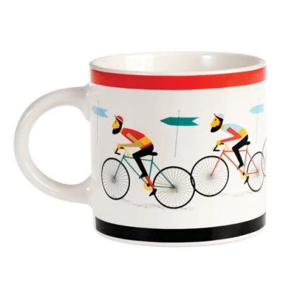 Image of Rex London Coffee Tea Ceramic Mug Choice of Design (Le Bicycle)